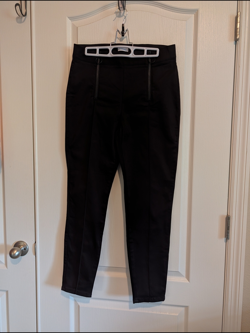 Lascana Black Women's Dress Pants With Cool Front Zip Closure Sz 8